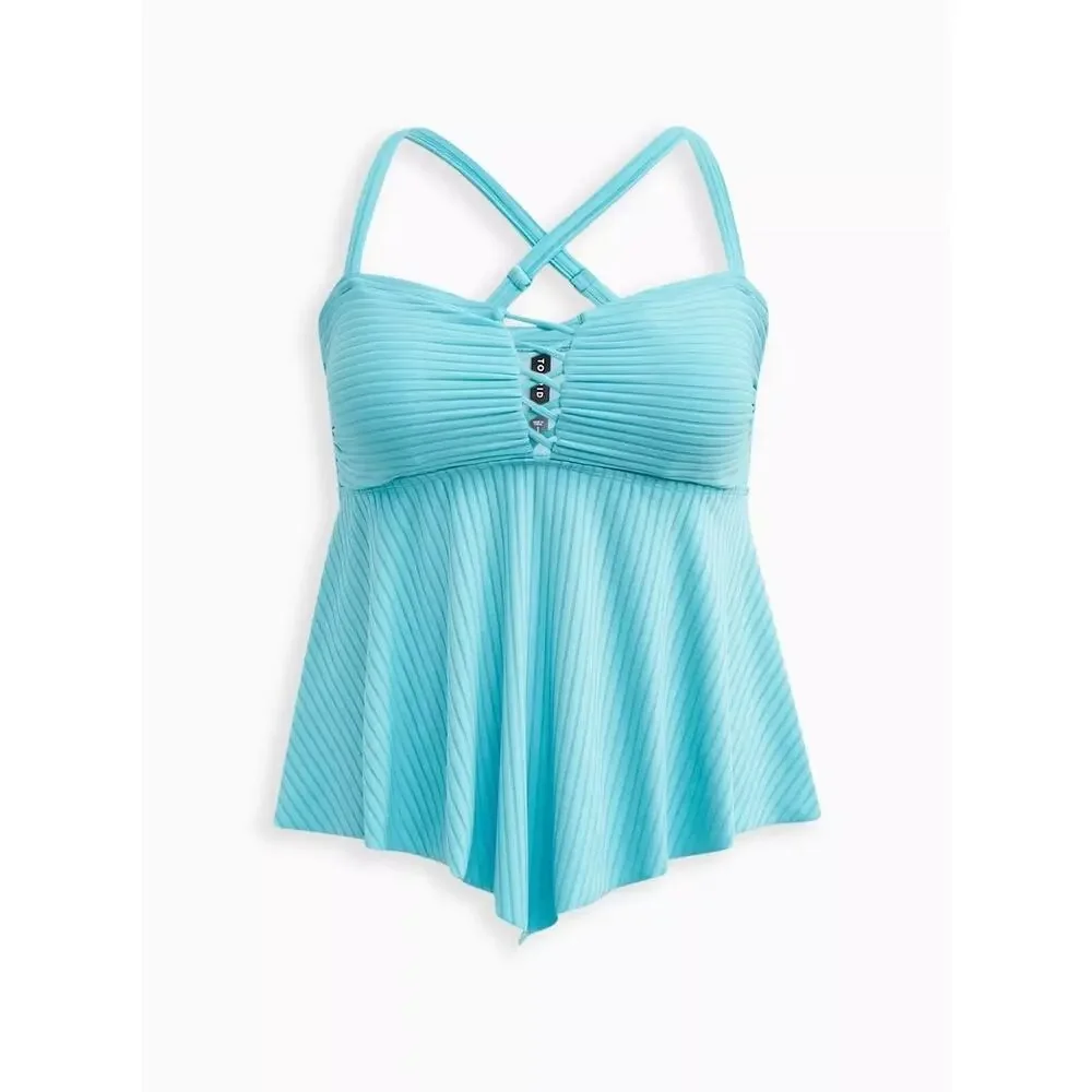 Torrid Plus Size Tankini & High-Waisted Swim Set 1X